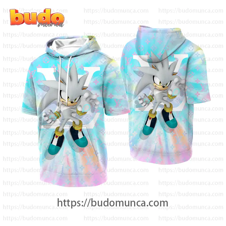 Louis vuitton and sonic the hedgehog v2 hooded short sleeve t-shirt gift uninque for kid man women